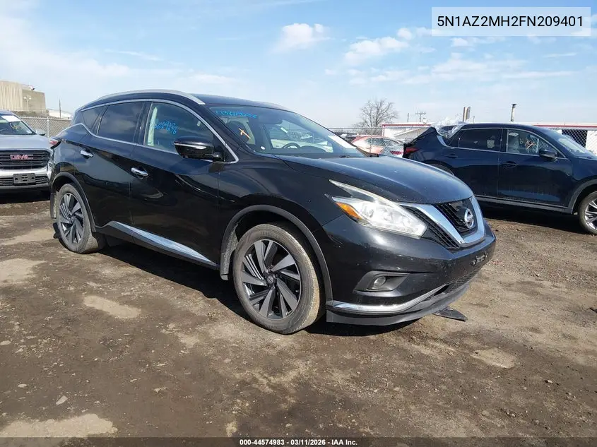 5N1AZ2MH2FN209401 2015 Nissan Murano Platinum