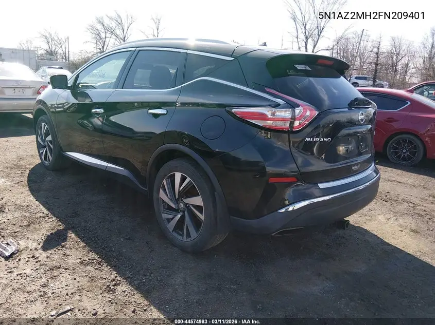 5N1AZ2MH2FN209401 2015 Nissan Murano Platinum
