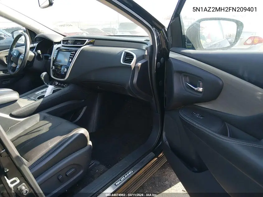 5N1AZ2MH2FN209401 2015 Nissan Murano Platinum