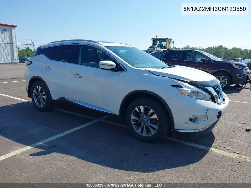 5N1AZ2MH3GN123550 2016 Nissan Murano