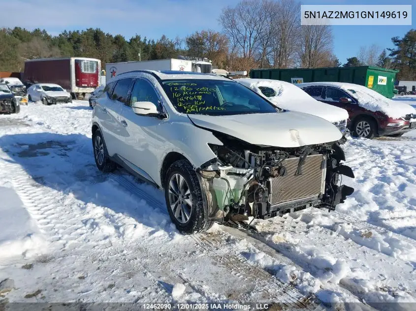 5N1AZ2MG1GN149619 2016 Nissan Murano S/Sl/Sv/Platinum