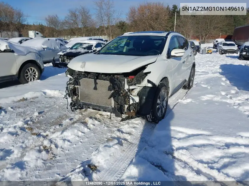 5N1AZ2MG1GN149619 2016 Nissan Murano S/Sl/Sv/Platinum