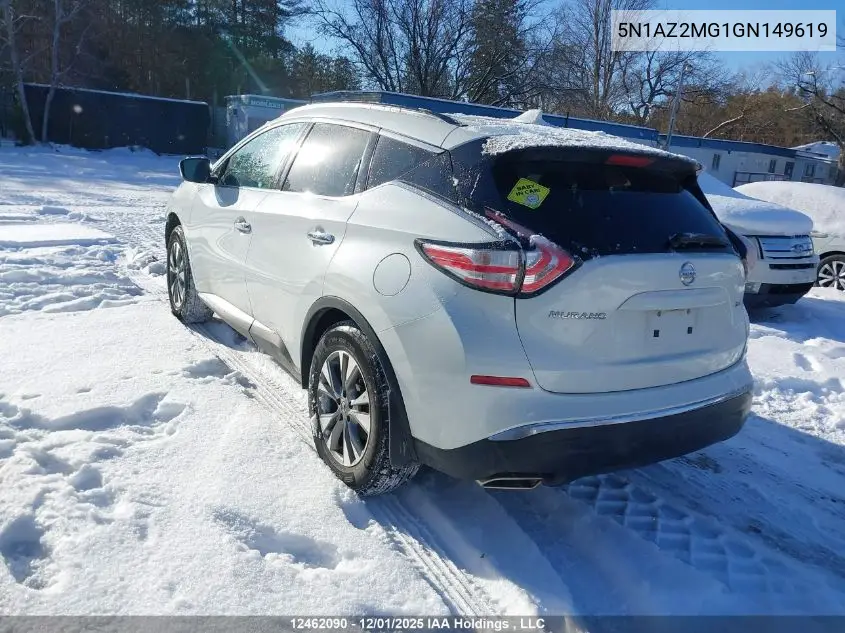 5N1AZ2MG1GN149619 2016 Nissan Murano S/Sl/Sv/Platinum