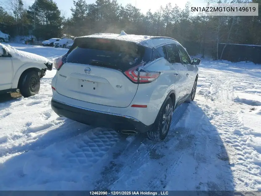 5N1AZ2MG1GN149619 2016 Nissan Murano S/Sl/Sv/Platinum