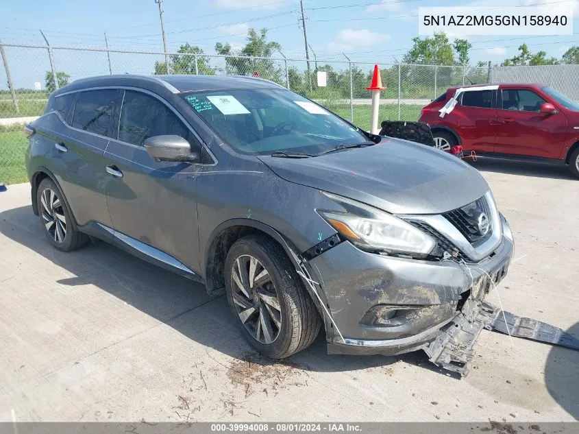 5N1AZ2MG5GN158940 2016 Nissan Murano Platinum