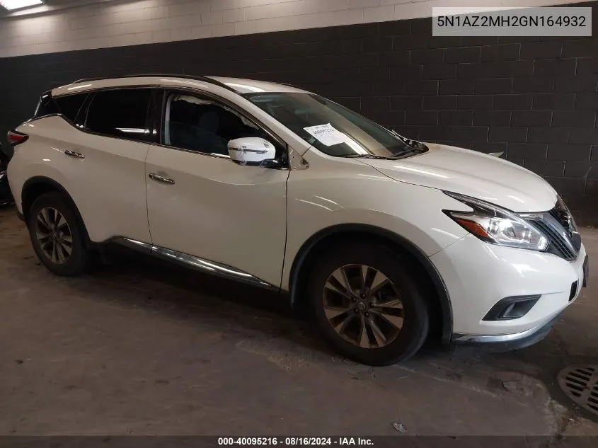 5N1AZ2MH2GN164932 2016 Nissan Murano Sv