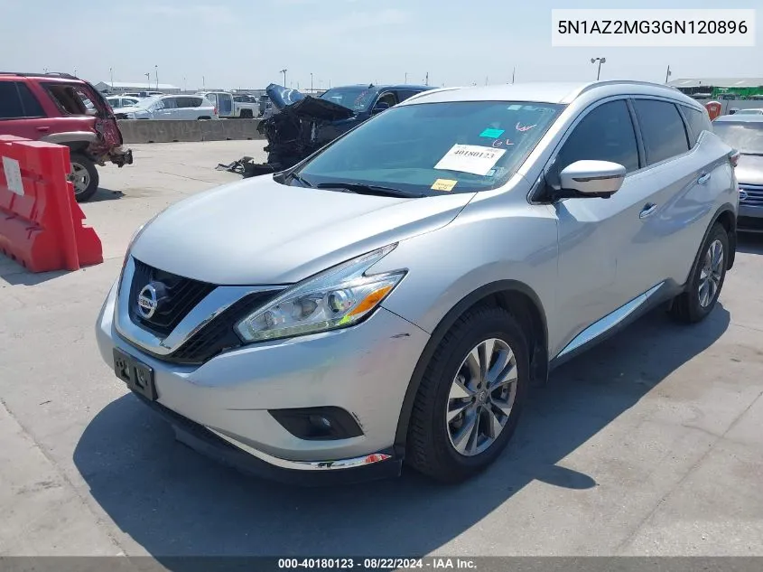 5N1AZ2MG3GN120896 2016 Nissan Murano Sl