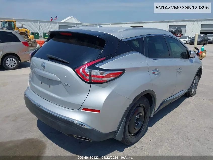 5N1AZ2MG3GN120896 2016 Nissan Murano Sl