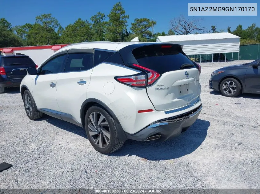 5N1AZ2MG9GN170170 2016 Nissan Murano Platinum