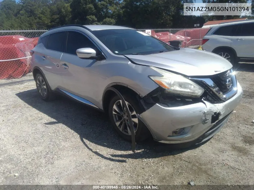 5N1AZ2MG5GN101394 2016 Nissan Murano Platinum/S/Sl/Sv