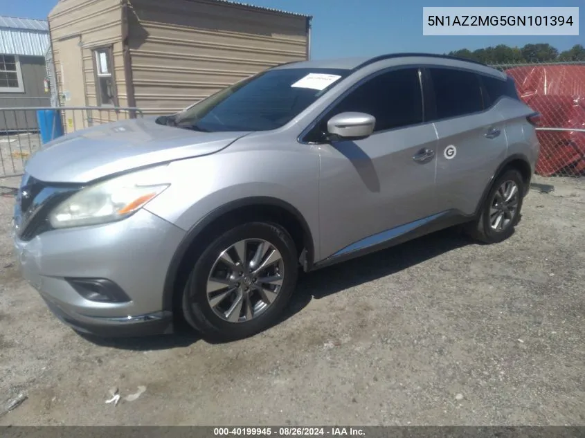 5N1AZ2MG5GN101394 2016 Nissan Murano Platinum/S/Sl/Sv