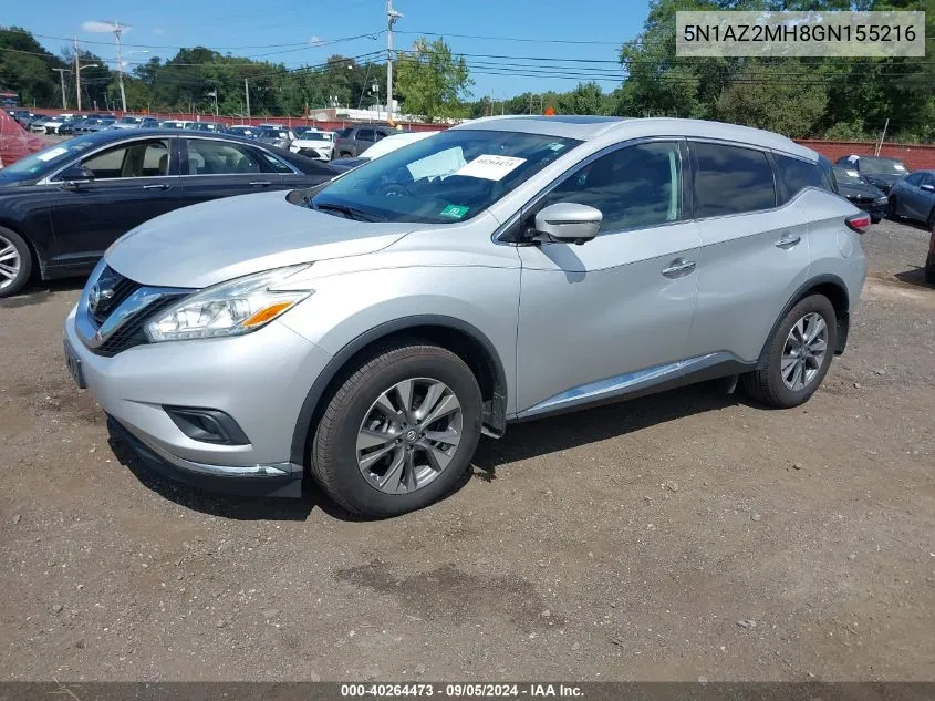 5N1AZ2MH8GN155216 2016 Nissan Murano Sl