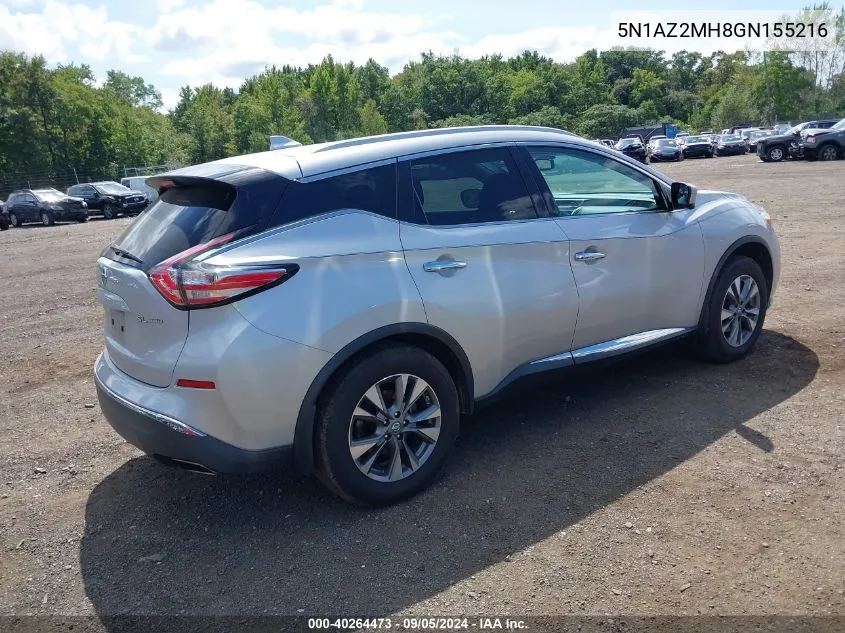 5N1AZ2MH8GN155216 2016 Nissan Murano Sl