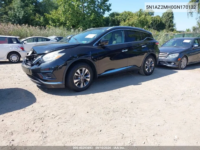 5N1AZ2MH0GN170132 2016 Nissan Murano Sl