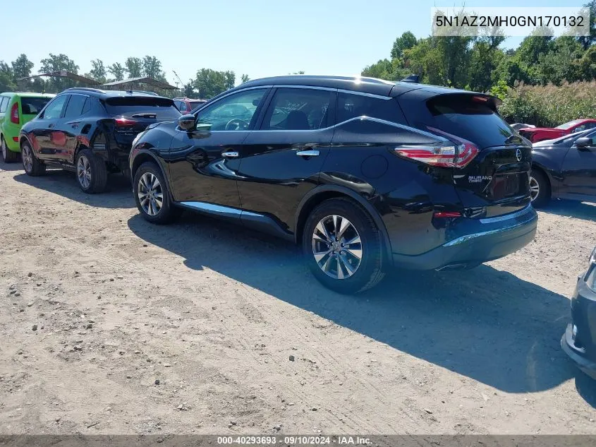 5N1AZ2MH0GN170132 2016 Nissan Murano Sl