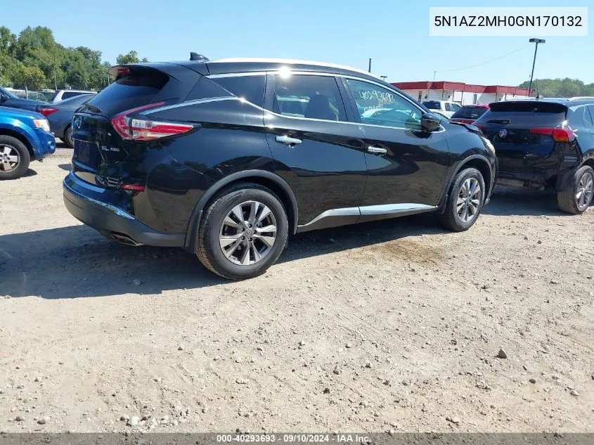 5N1AZ2MH0GN170132 2016 Nissan Murano Sl