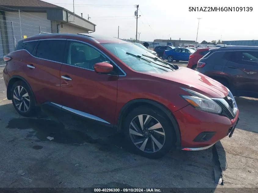 5N1AZ2MH6GN109139 2016 Nissan Murano S/Sl/Sv/Platinum