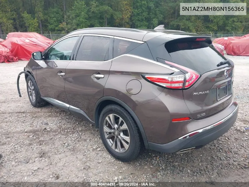 2016 Nissan Murano Sv VIN: 5N1AZ2MH8GN156365 Lot: 40414497