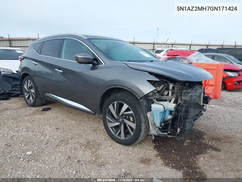 5N1AZ2MH7GN171424 2016 Nissan Murano Platinum