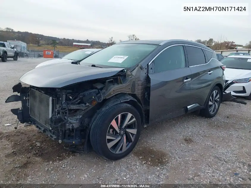 5N1AZ2MH7GN171424 2016 Nissan Murano Platinum