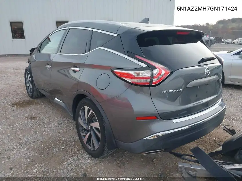 5N1AZ2MH7GN171424 2016 Nissan Murano Platinum