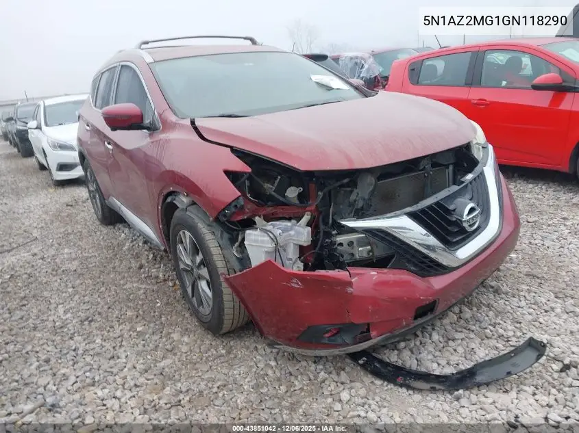 5N1AZ2MG1GN118290 2016 Nissan Murano Sl