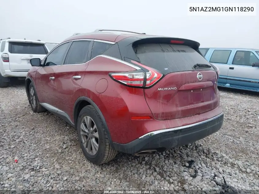 5N1AZ2MG1GN118290 2016 Nissan Murano Sl