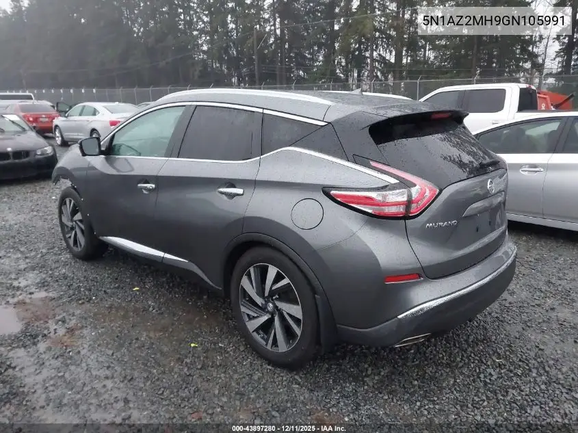 5N1AZ2MH9GN105991 2016 Nissan Murano Platinum