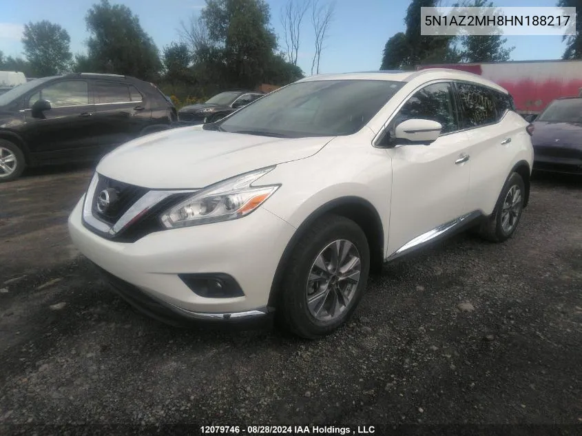 2017 Nissan Murano S/Sl/Sv/Platinum VIN: 5N1AZ2MH8HN188217 Lot: 12079746