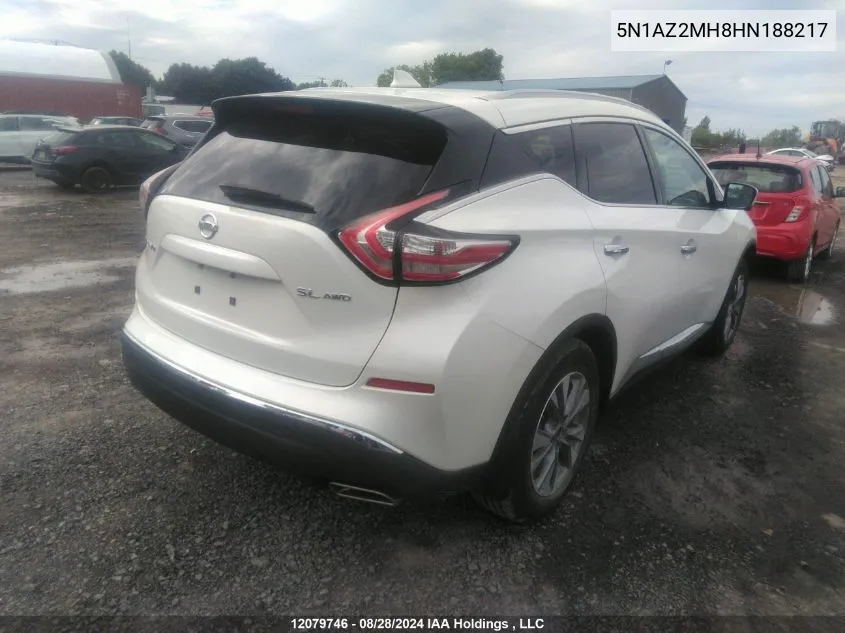 5N1AZ2MH8HN188217 2017 Nissan Murano S/Sl/Sv/Platinum