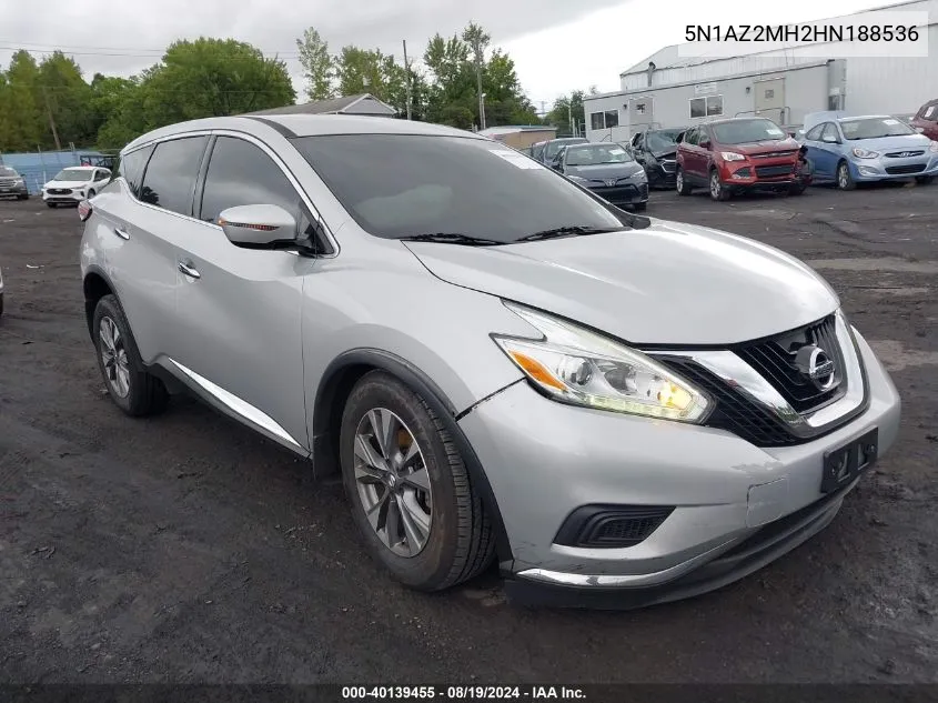 5N1AZ2MH2HN188536 2017 Nissan Murano S