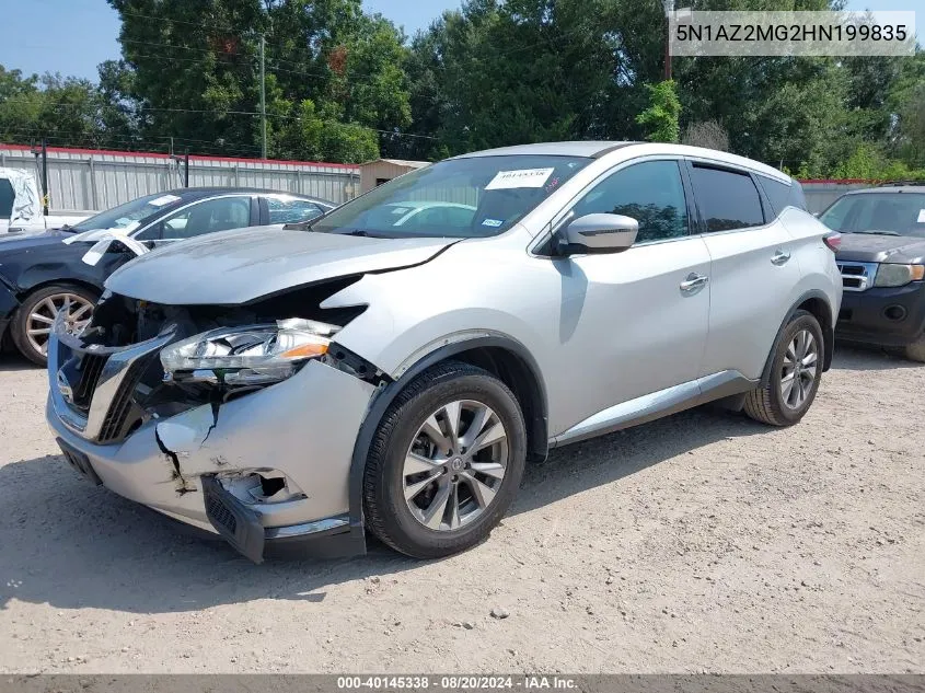 2017 Nissan Murano S VIN: 5N1AZ2MG2HN199835 Lot: 40145338