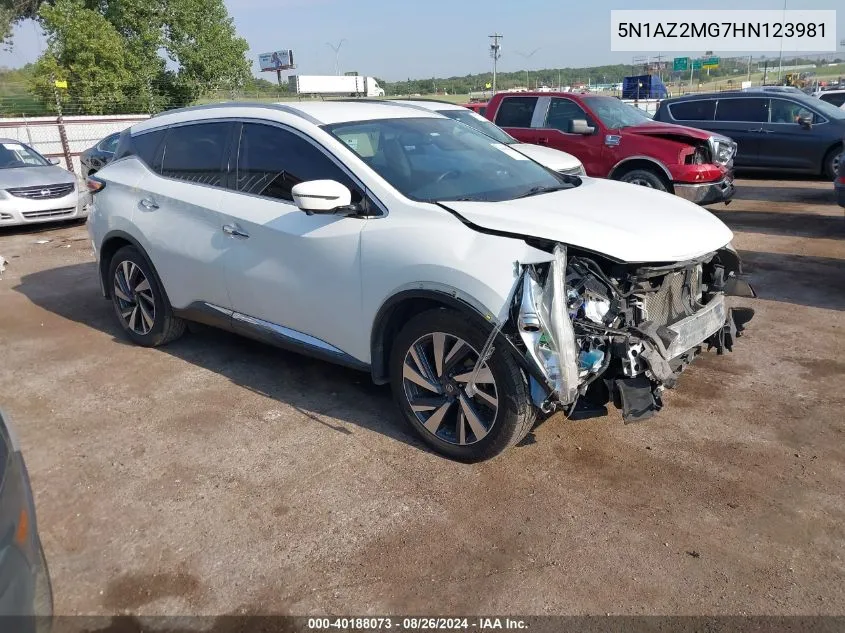 5N1AZ2MG7HN123981 2017 Nissan Murano Platinum