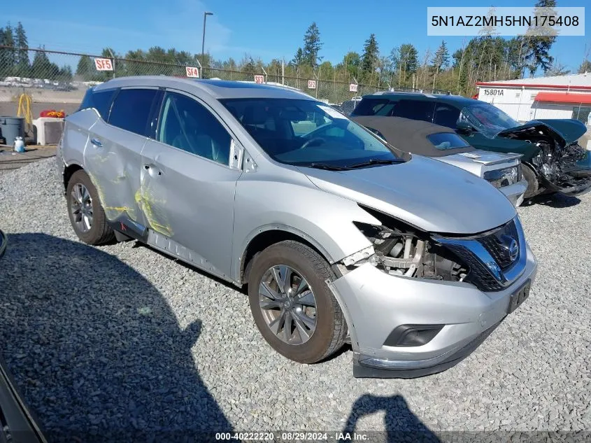 2017 Nissan Murano Platinum/S/Sl/Sv VIN: 5N1AZ2MH5HN175408 Lot: 40222220