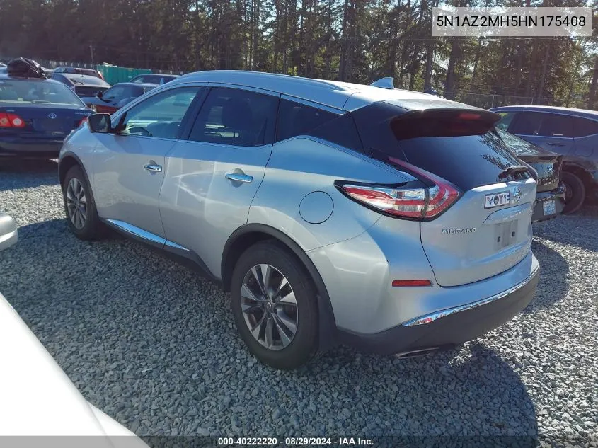 5N1AZ2MH5HN175408 2017 Nissan Murano Platinum/S/Sl/Sv