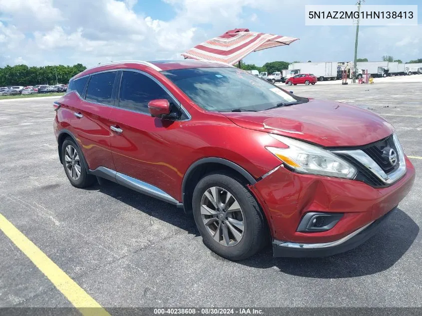 5N1AZ2MG1HN138413 2017 Nissan Murano Sl