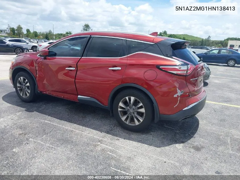 5N1AZ2MG1HN138413 2017 Nissan Murano Sl