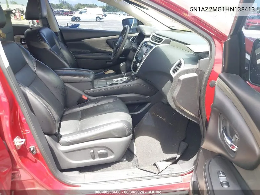 5N1AZ2MG1HN138413 2017 Nissan Murano Sl