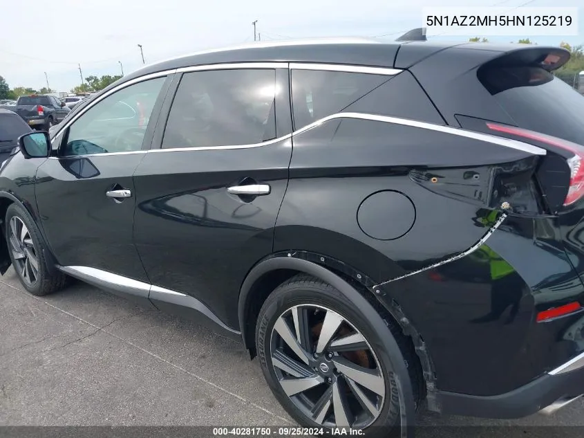 5N1AZ2MH5HN125219 2017 Nissan Murano Platinum