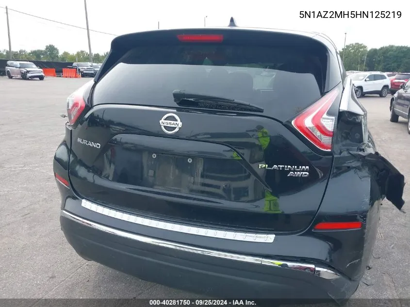 5N1AZ2MH5HN125219 2017 Nissan Murano Platinum