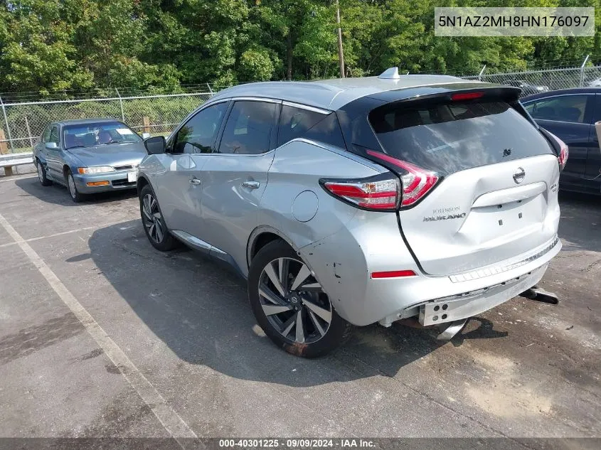 5N1AZ2MH8HN176097 2017 Nissan Murano Platinum