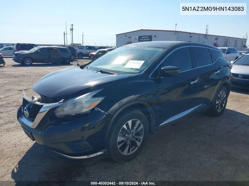 5N1AZ2MG9HN143083 2017 Nissan Murano S/Sl/Sv/Platinum