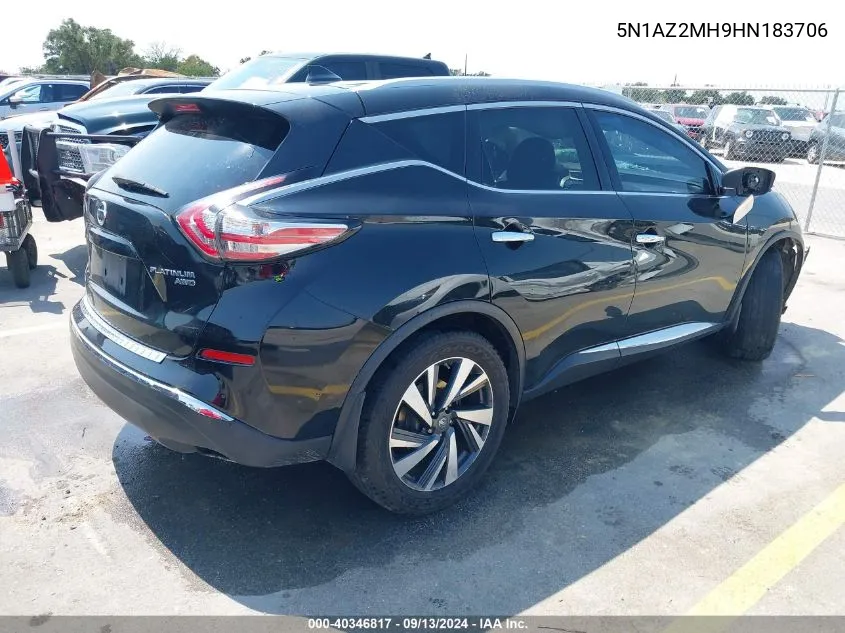 5N1AZ2MH9HN183706 2017 Nissan Murano Platinum