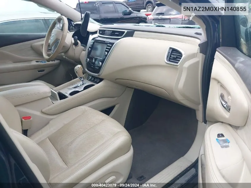 5N1AZ2MGXHN140855 2017 Nissan Murano Platinum