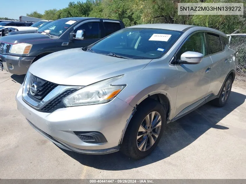 5N1AZ2MG3HN139272 2017 Nissan Murano S