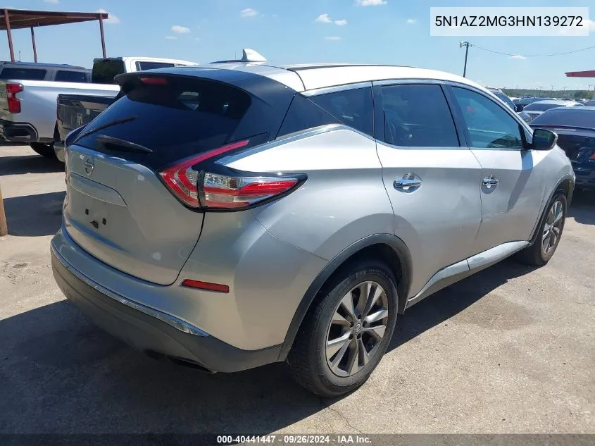 2017 Nissan Murano S VIN: 5N1AZ2MG3HN139272 Lot: 40441447