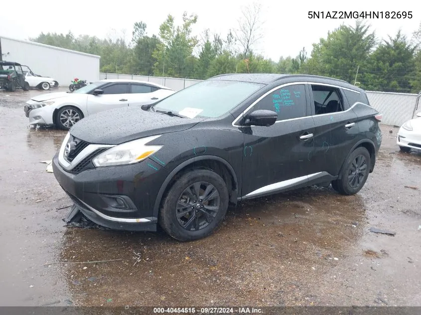 2017 Nissan Murano Sv VIN: 5N1AZ2MG4HN182695 Lot: 40454515