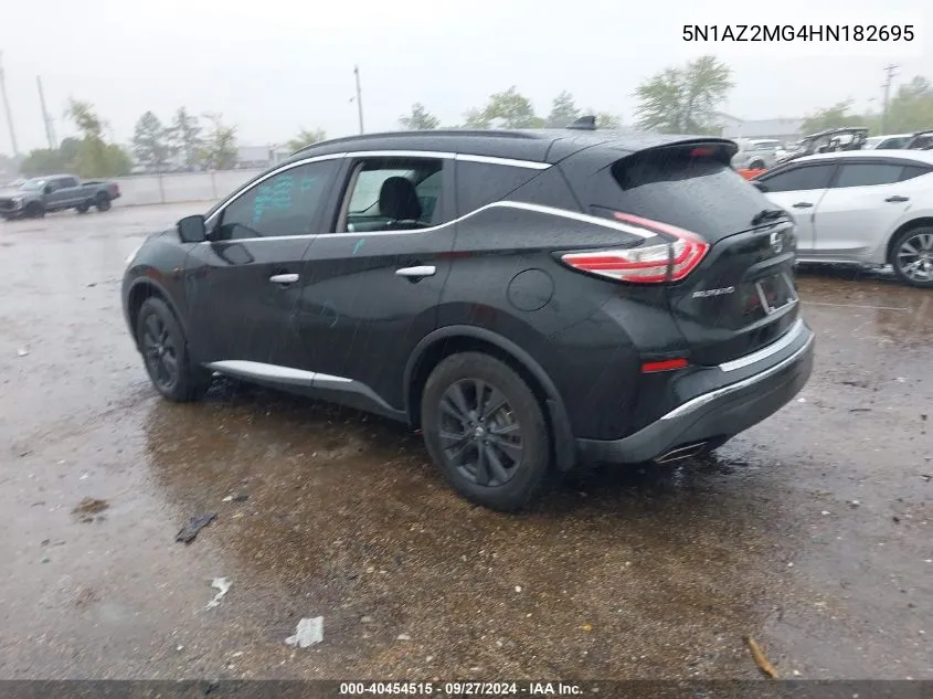 2017 Nissan Murano Sv VIN: 5N1AZ2MG4HN182695 Lot: 40454515