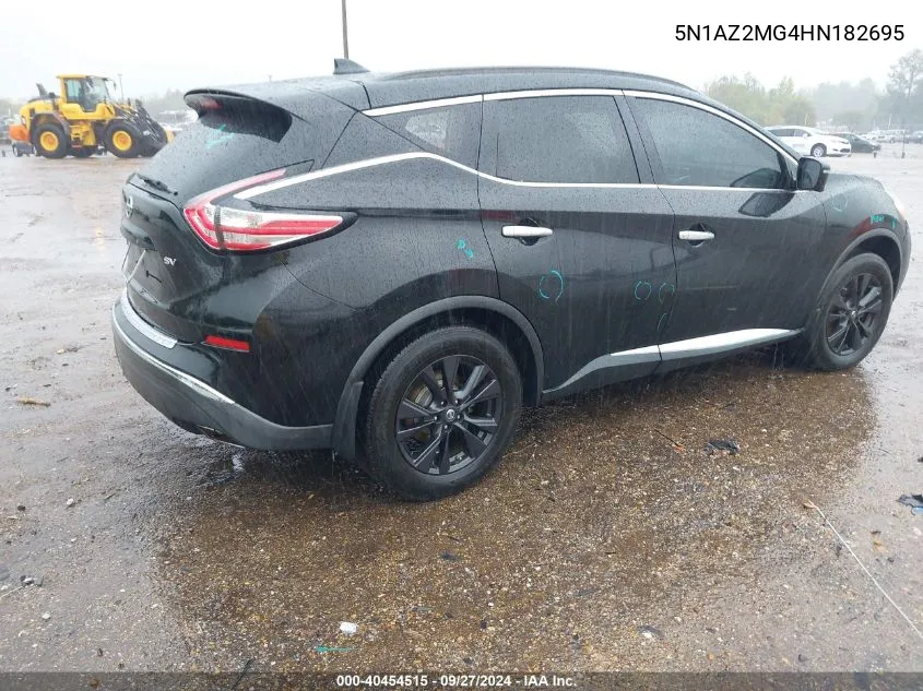 2017 Nissan Murano Sv VIN: 5N1AZ2MG4HN182695 Lot: 40454515