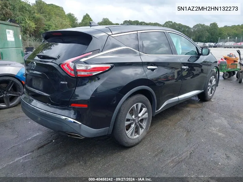 2017 Nissan Murano S VIN: 5N1AZ2MH2HN132273 Lot: 40458242